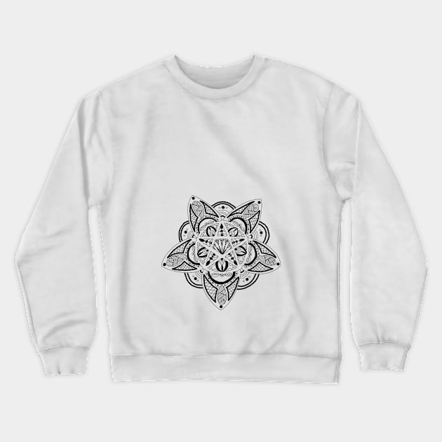 Pentagram in black and white Crewneck Sweatshirt by CaptainDibbzy